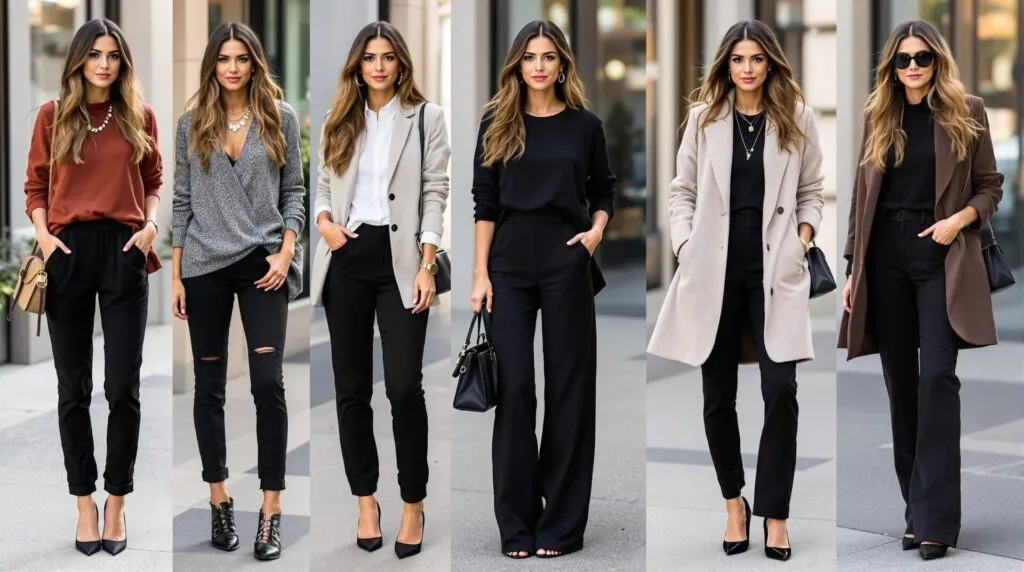 que mettre avec un pantalon noir femme