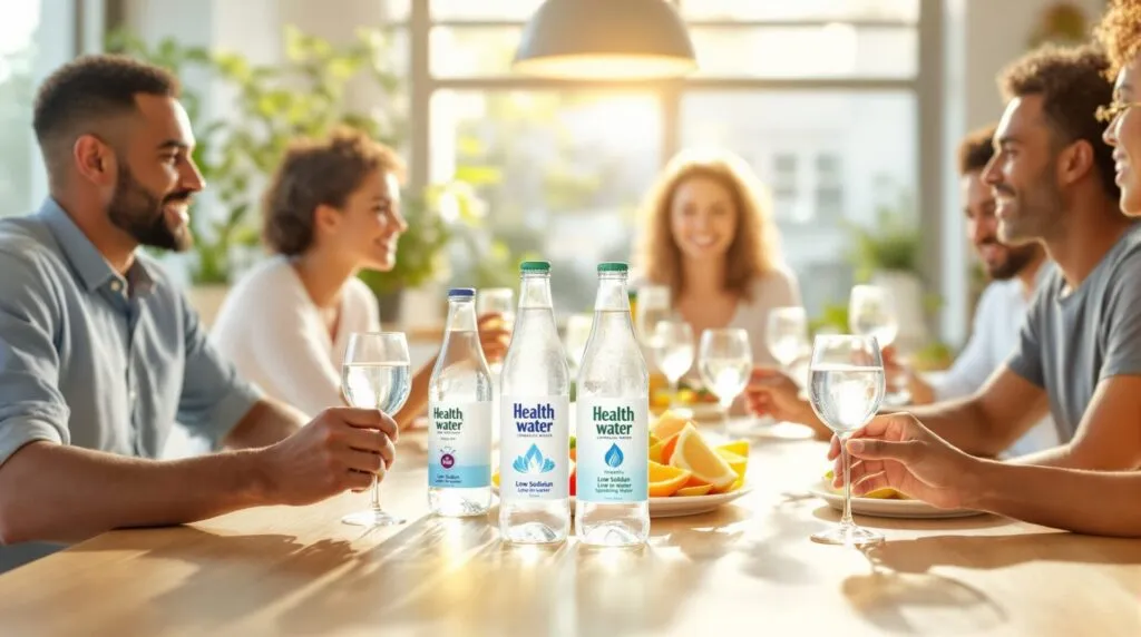 eau pétillante moins salée