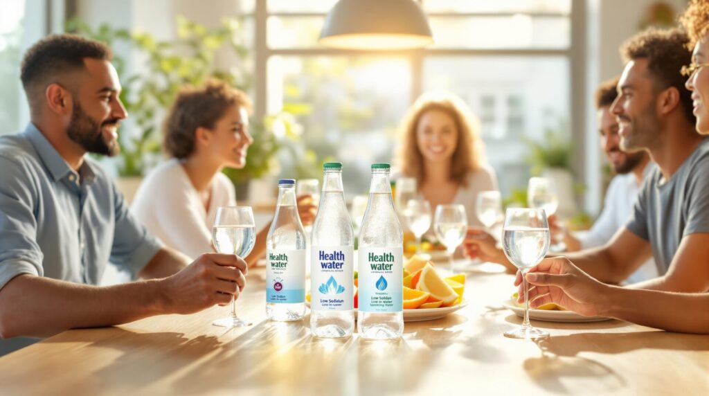 eau pétillante moins salée