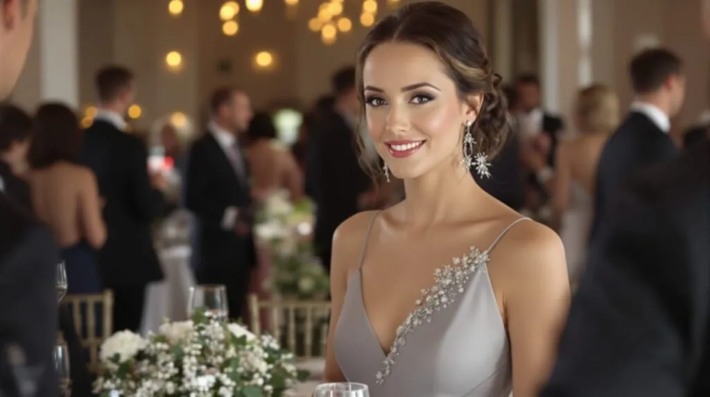 robe cocktail grise pour mariage