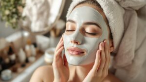 masque visage maison point noir et bouton