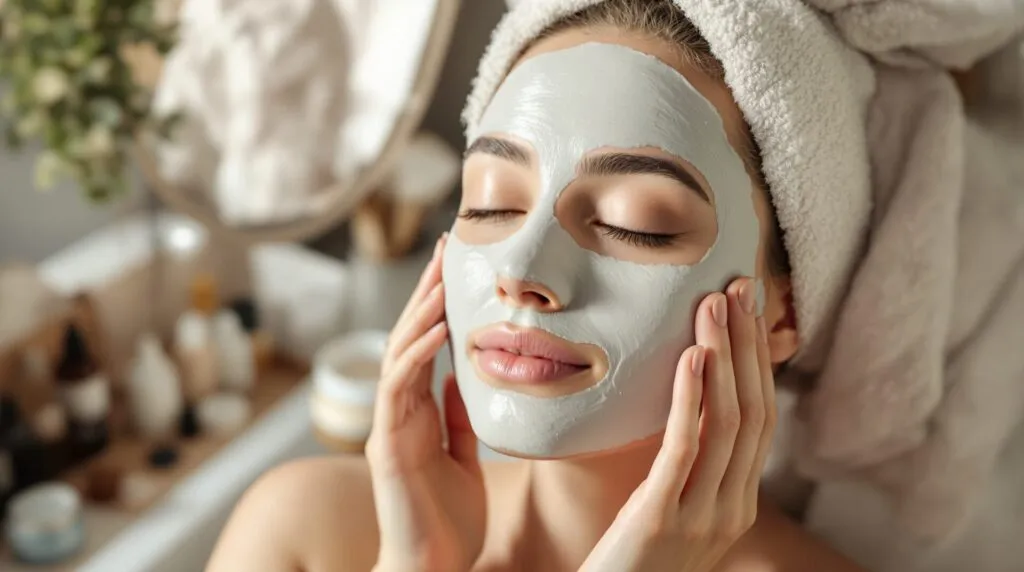 masque visage maison point noir et bouton