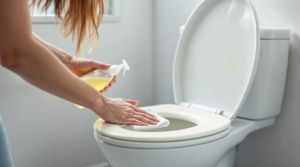 nettoyage abattant wc jaunie