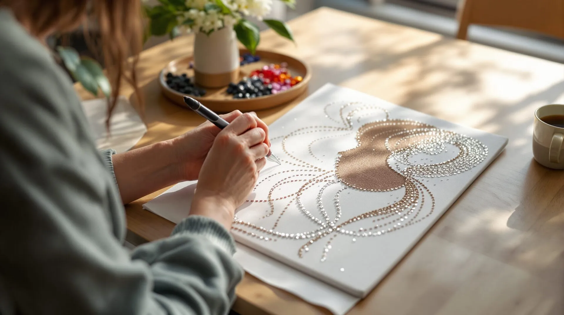 Broderie diamant féminine, l’art scintillant qui sublime votre créativité et apaise l’esprit