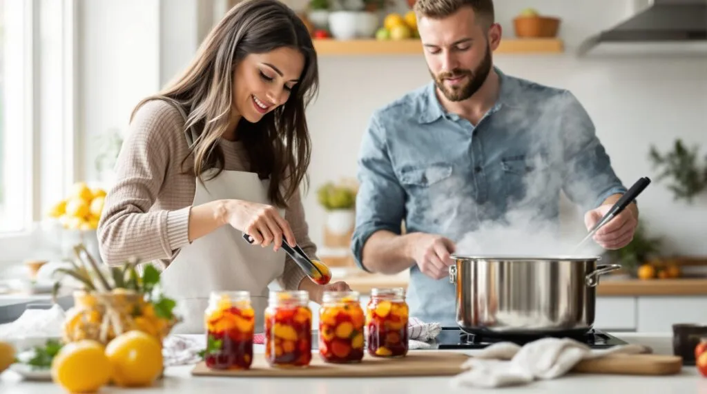 stériliser de la compote dans des pots à confiture