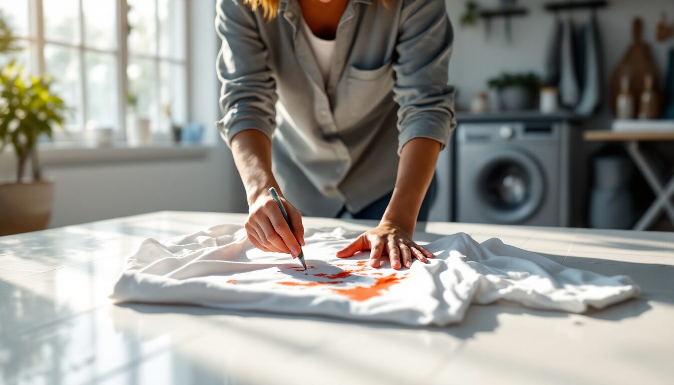 detachant peinture vetement