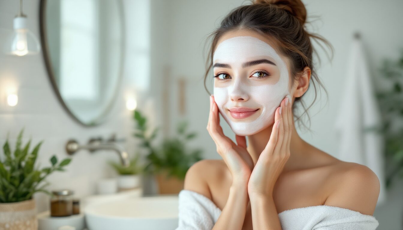 masque visage maison point noir et bouton