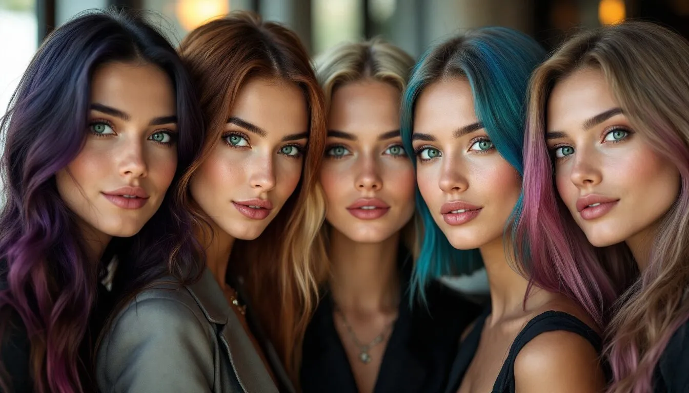 couleur cheveux yeux verts