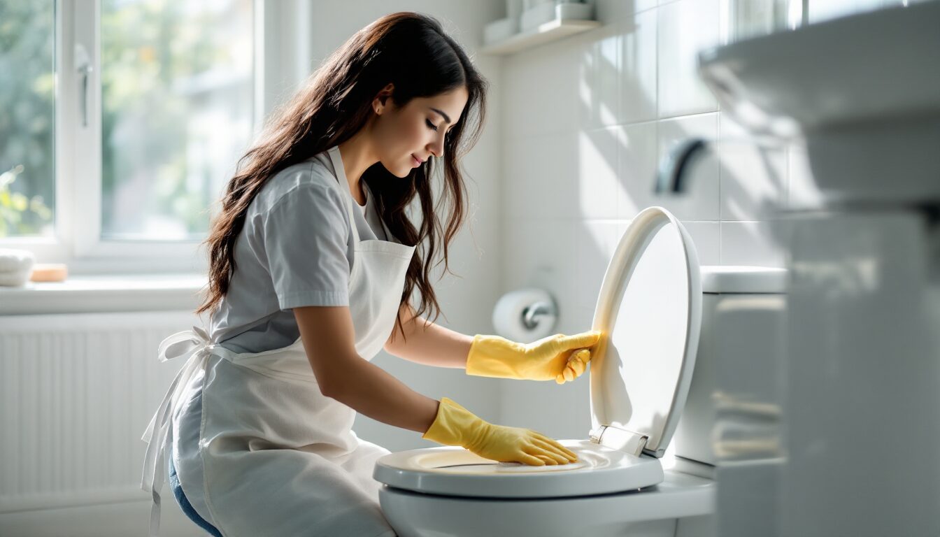 nettoyage abattant wc jaunie