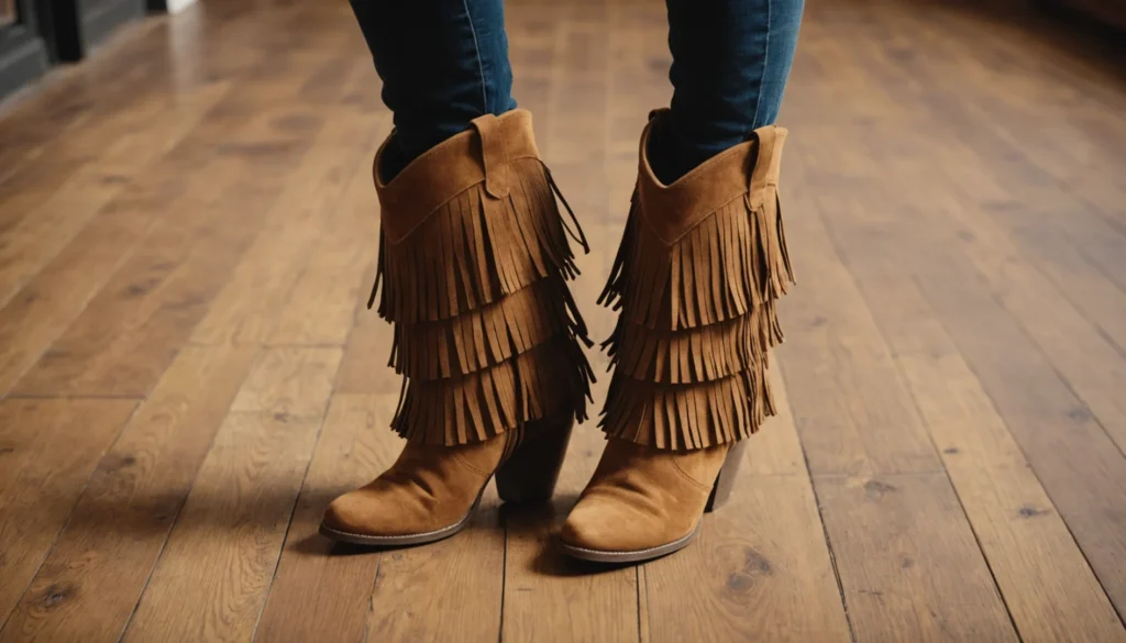 bottes à frange