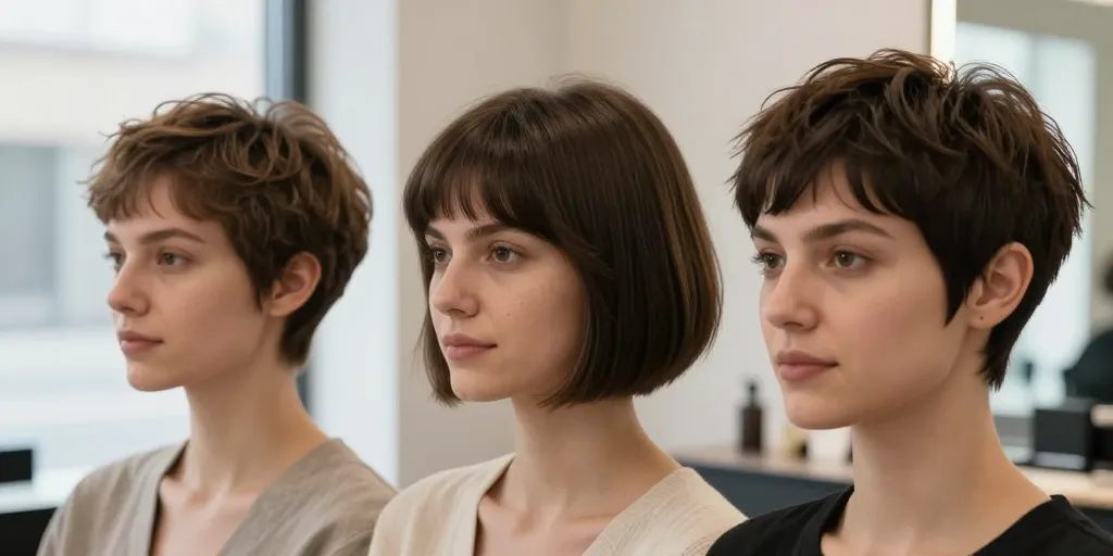 hyper stylée coupe courte femme moderne