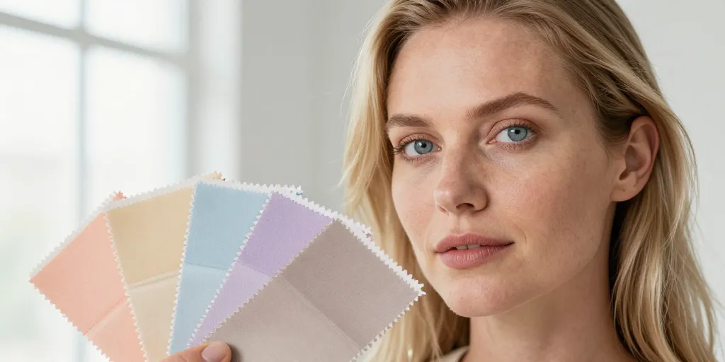 colorimétrie blonde yeux bleus