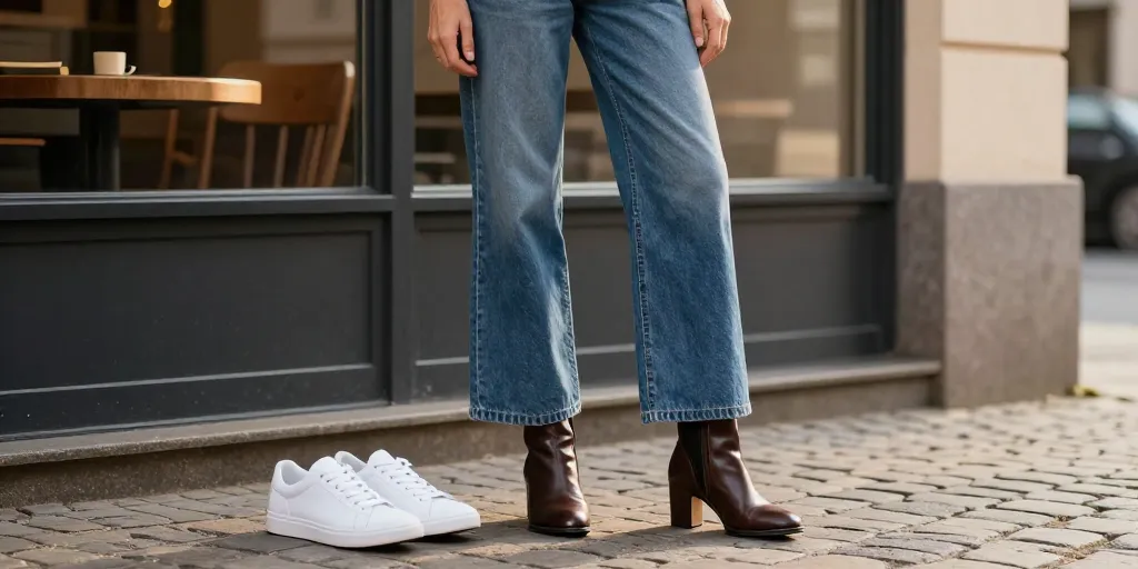 quelles chaussures avec un jean large