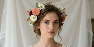 fleur cheveux mariage boheme
