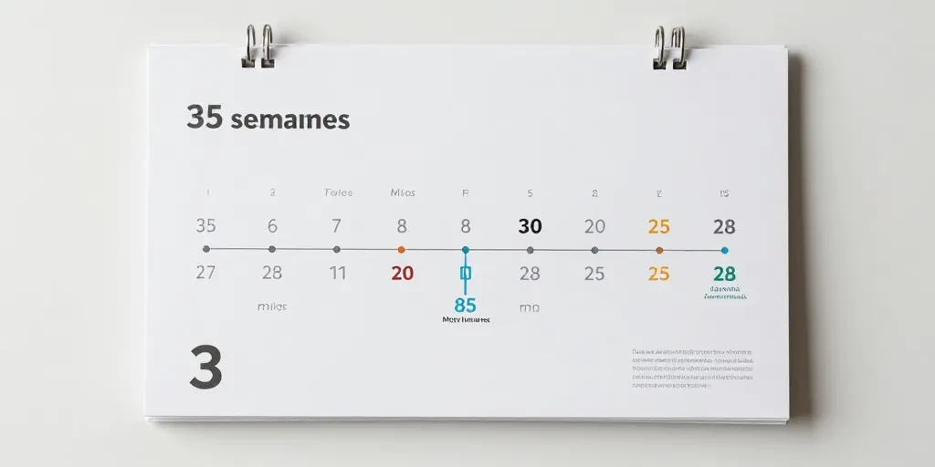 35 semaines de grossesse en mois : pourquoi le calcul standard vous trompe et comment vous y retrouver vraiment